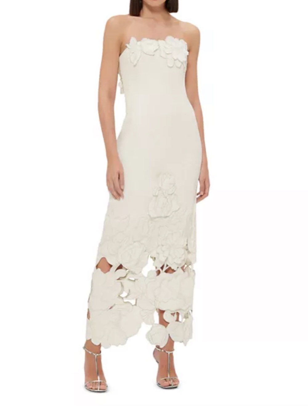 Leo Lin Rayna Crepe Strapless Dress